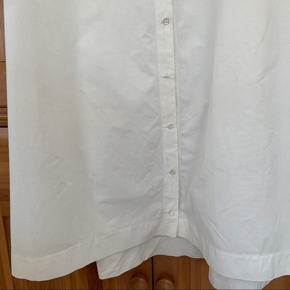 Edwardian White Cotton button up dress Embroidered - Picture 15 of 16